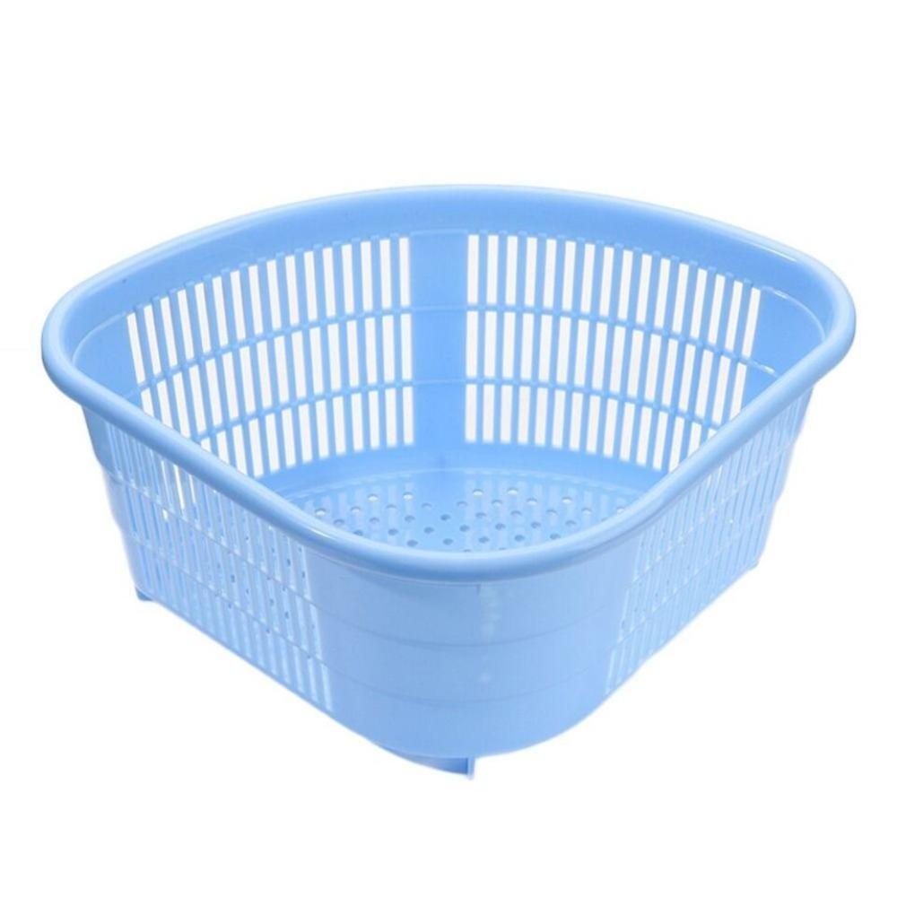 Contrasting Colors Triangular Sink Drain Basket Durable Vegetable Drain Basket