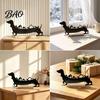 Metal Holiday Sign Dachshund Advent Calendar, Christmas Countdown Tabletop Decor, 1-24 Lover Gifts Days Dog Ornament, Xmas Gift for Lovers Display