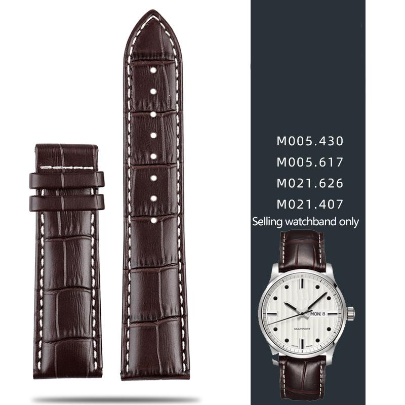 Кожаный ремешок для Mido Helmsman m005 Оранжевый Руль m005614 m005430A Мужская часовая цепочка с браслетом-бабочкой 22 мм 23 мм