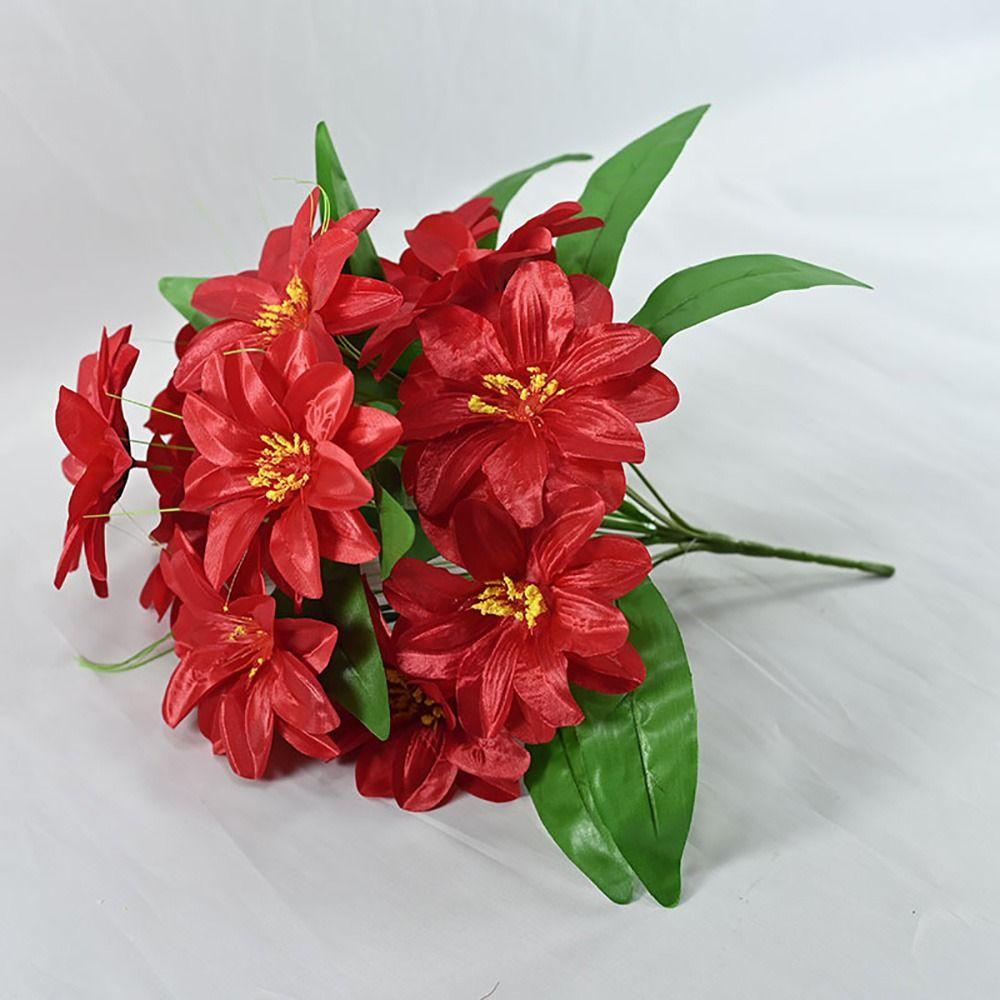 12 Heads Simulation Lotus Flower Multicolor Faux Flower Artificial Lily Flower Home Decoration