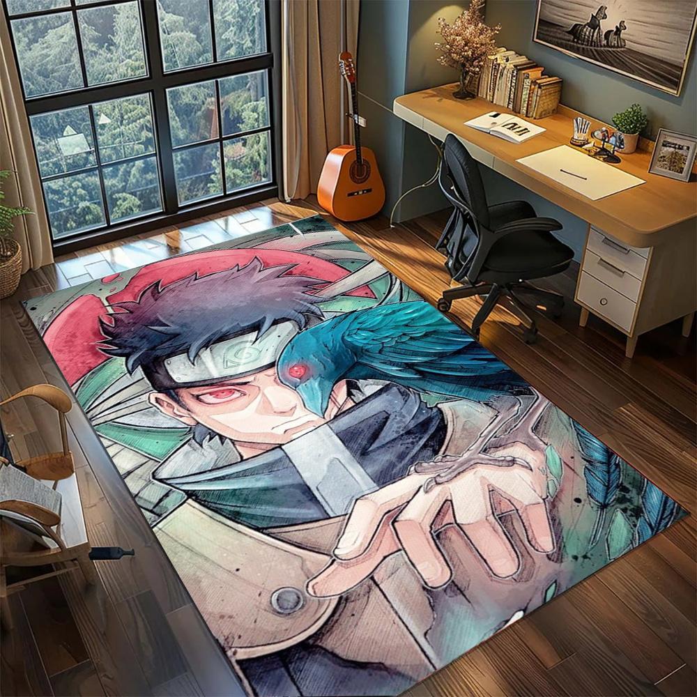 Naruto Floor Mat Big Space Home, Non Slip Washable Large Area Carpet Rug Gamer Bedroom Decor.-TING