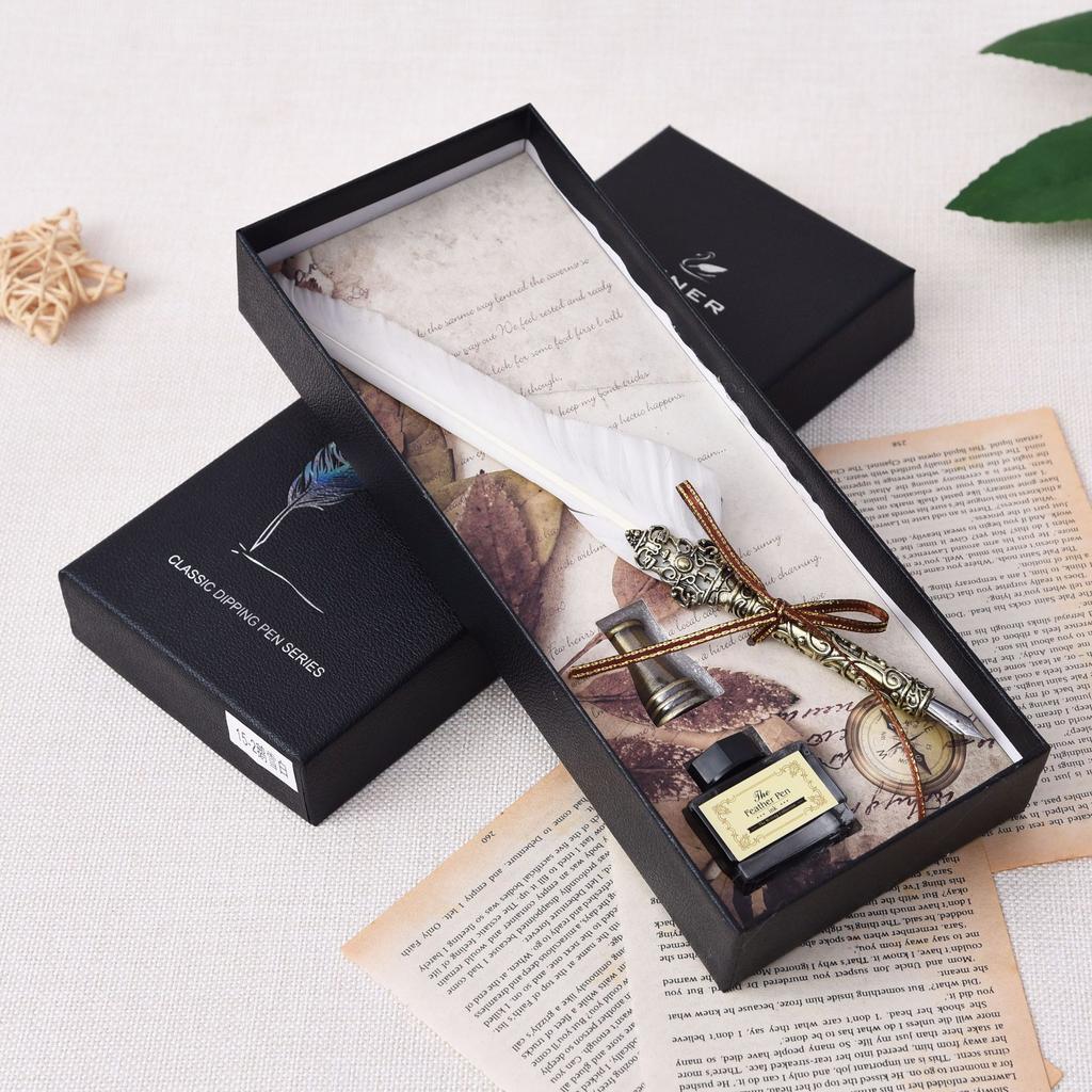 Перьевая ручка, Набор держателей для чернильной ручки, Ручка Классический стиль Письмо Рождественский подарок