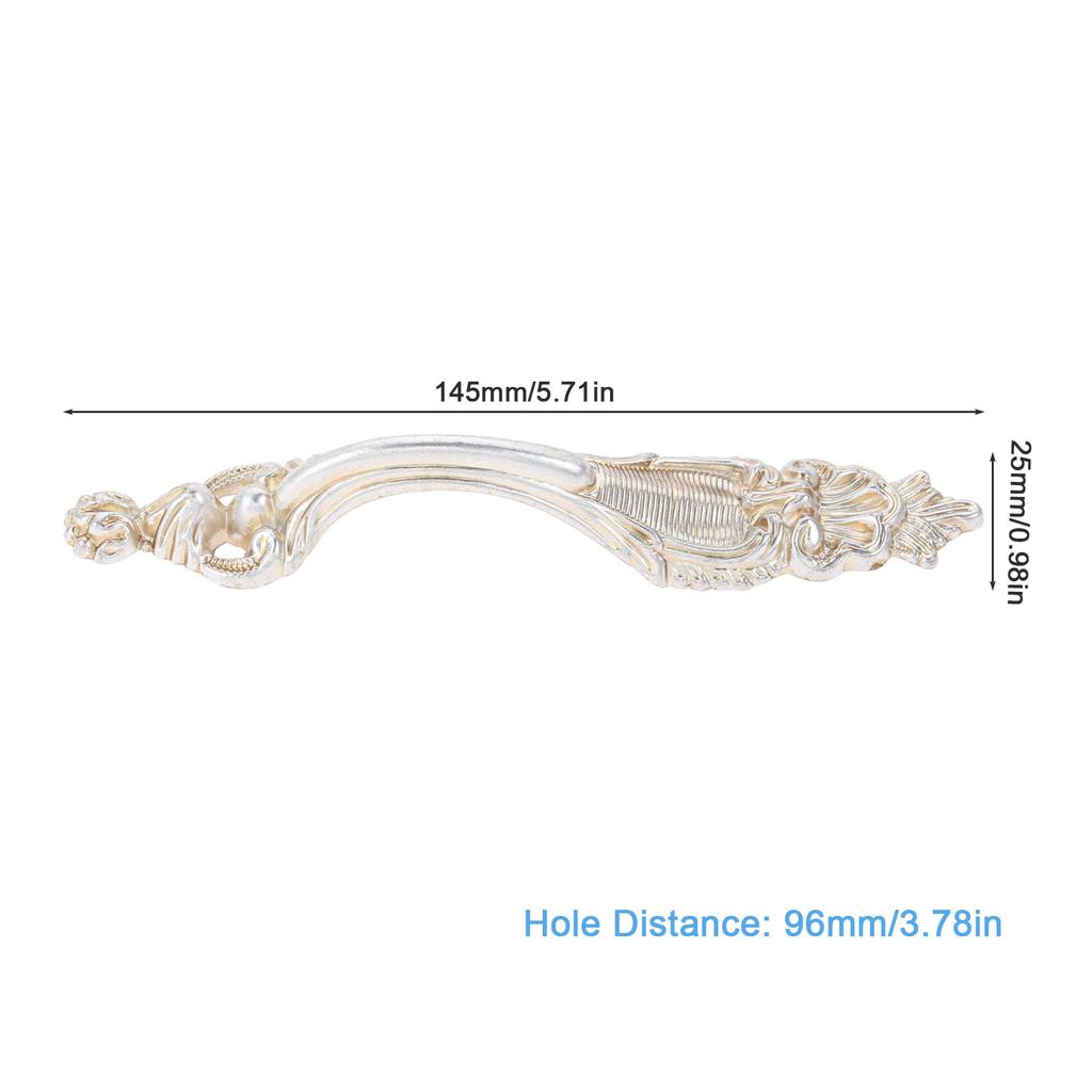DRELD Антикварная ручка для двери шкафа Мебельная ручка Ретро Серебряная Ручка для ящика Садовая Классическая ручка-кнопка Декор для дома 32/96/128 ММ
