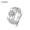 Классическое кольцо Lindon из медного сплава с цирконом, ювелирные изделия для джентльменов, свадебное обещание, подарок для вечеринки