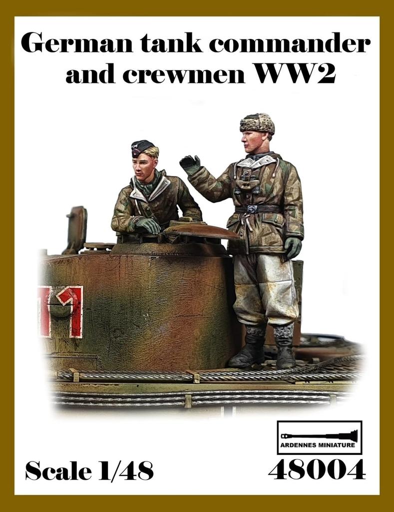 Ardennes Miniature Germany Winter Equipment Tank Commander and Tank Crew Set 2 Pieces Resin Kit AR48004 (ARDENNES MINIATURE) 1/48
