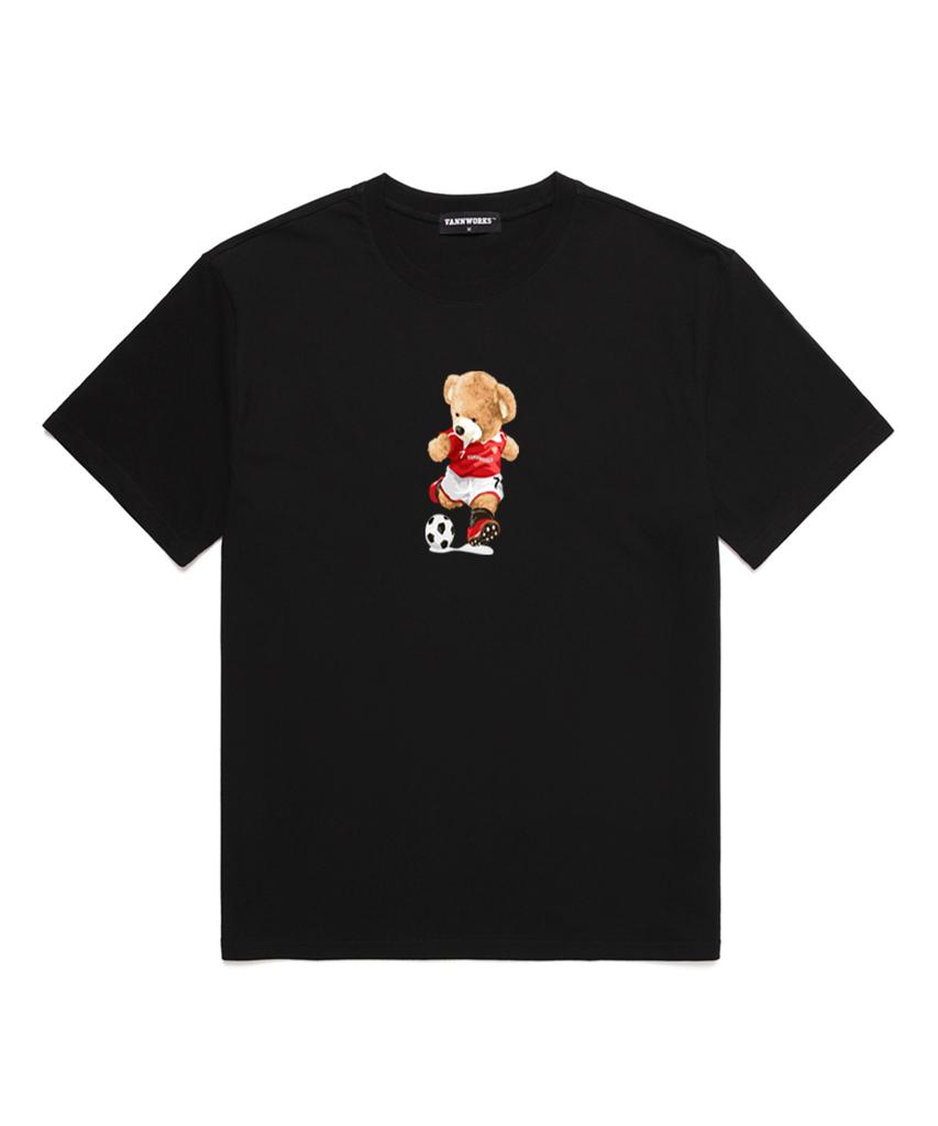 VANNWORKS Soccer Bear Oversized Short Sleeve T-Shirt (Vndts240) Black