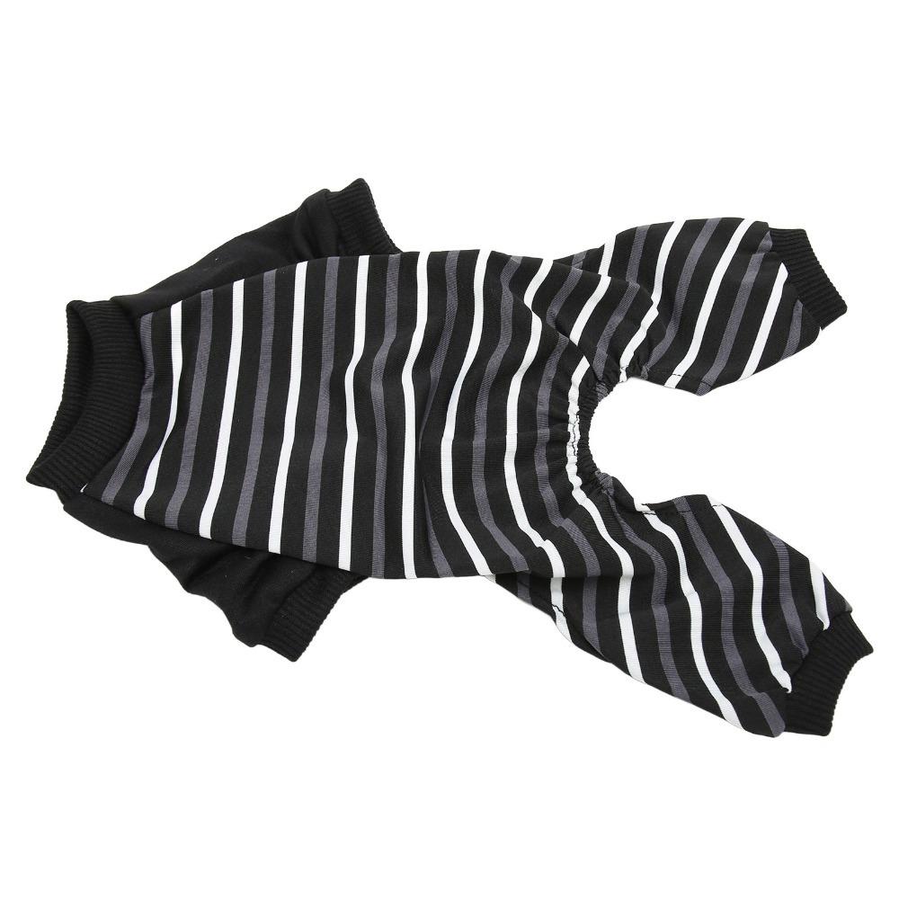 Light Weight Pet Jumpsuit Striped Print Cat Home Wear Pet Loungewear Small Breed Use
