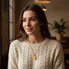 Вдохновленное книгой гравированное ожерелье для внучек. Задумчивый подарок от бабушки. Цепочка на шею из титановой стали.