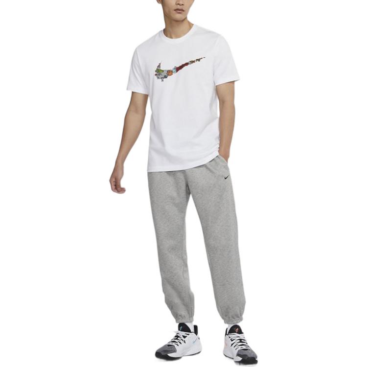 Nike Однотонные повседневные брюки с принтом логотипа и боковыми карманами на молнии, мужские брюки серого цвета DH9730-063