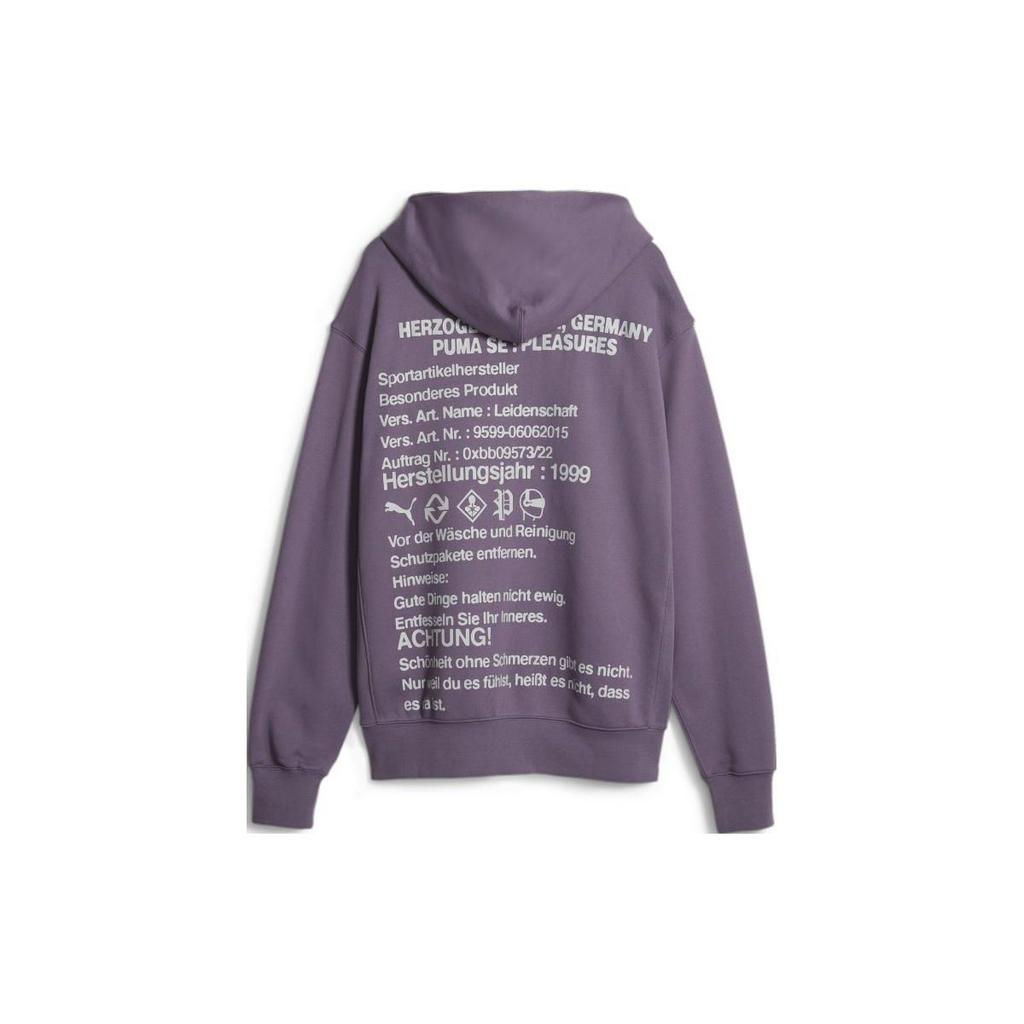 Puma X Pleasures Графическая толстовка с капюшоном Фиолетовый/угольный Мужские топы Многоцветный 62087974