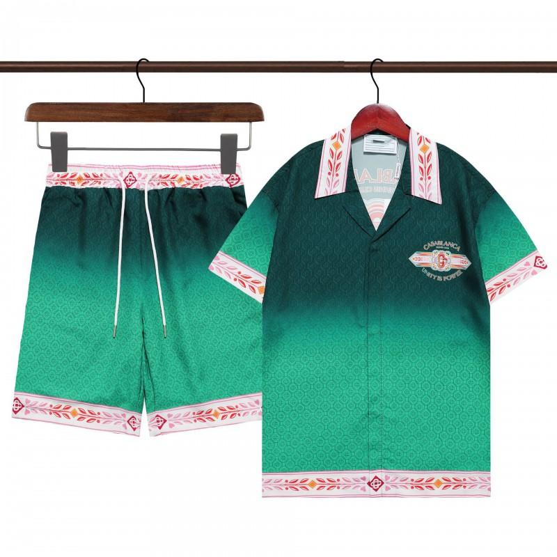 Mens Short Sleeve Shorts Set Trendy Loose Streetwear Casual Two-Piece Outfit