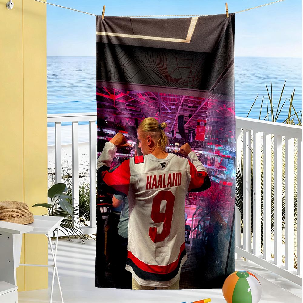 Haaland Beach Towel Soft Durable Quick-Dry Comfortable Lightweight Suitable for Sports, Travel, Swimming, Yoga, Bathroom, Beach, And Pool