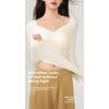 High Elasticity Seamless Base Layer Dress with Long Sleeves, Women's Seamless Inner Layer with Built-in Cup, Casual Style Top, Base Layer Shirt