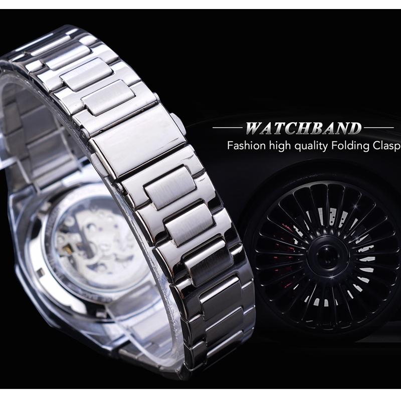 Механические часы Tourbillon Skeleton в стиле стимпанк, мужские наручные часы, водонепроницаемые, автоматические, деловые, роскошные