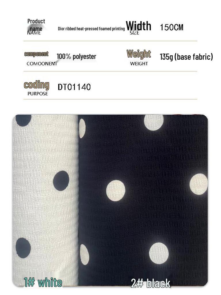 Striped Polka Dot Stretchy Crepe Dress