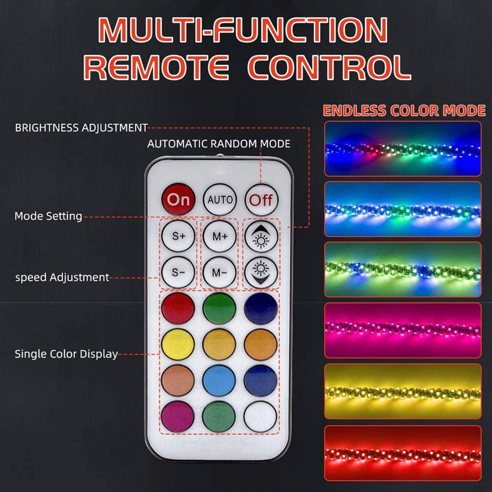 2 фута 63 режима светодиодный флагшток фонарь с флагом украшение автомобиля антенна лампа RGB внедорожный пульт дистанционного управления спиральный светодиодный штыревой фонарь