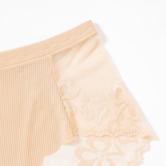 Sexy Lace Underwear for Women Mid Rise Seamless Floral Lace Sheer Briefs Stretchy No Show Hipster Panties