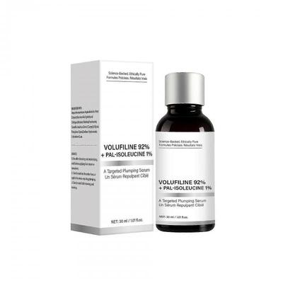 Volufiline 92% + Pal-Isoleucine 1% Плампинг Безводная Сыворотка, Сыворотка Volufiline, Уход за кожей лица при потере объема, эластичности кожи, 30 мл