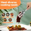 Kitchens Tongs 11.6Inch Stainless Steel Cooking Tongs Detachable Frying Spatula Multipurpose Barbecue Tongs for Grilling Cooking