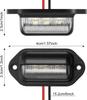 8PCS 6 LED Car License Number Plate Light For SUV Truck Trailer Van Tag Step Lamp White Bulbs Car Products License Plate Lights