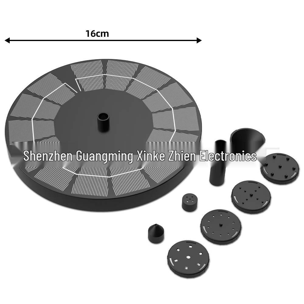 Плавающий солнечный фонтан с цветной подсветкой и автоматическим распылением воды для прудов с рыбами