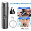 2 In 1 Electric Nose Hair Trimmer Mini Razor for Men Nose Ear Hair Removal Eyebrow Beard Trimmer USB Rechargeable Portable Shaver Safe Trimming Tool