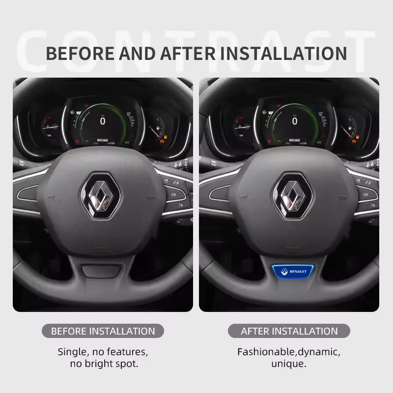 Metal Steering Wheel Trim Emblem Sticker Accessories For Renault Koleos Kadjar Megane 4 Talisman Espace Scenic QM6 SM6 2017-2020 R444