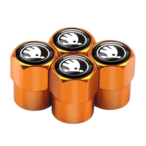 2026 Hot 4PCS Car Tire Valve Cover Tire Stem Cover Dust Cover Accessories For Skoda Kodiaq Octavia 2 3 Yeti Karoq Rapid Fabia Ka