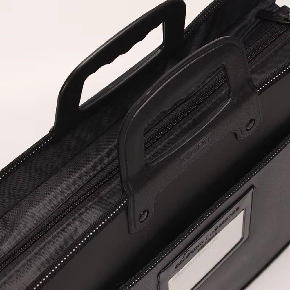 Laptop Handbag Portable Business Bag A4 Size Document Bag Office File Bag Storage Briefcase