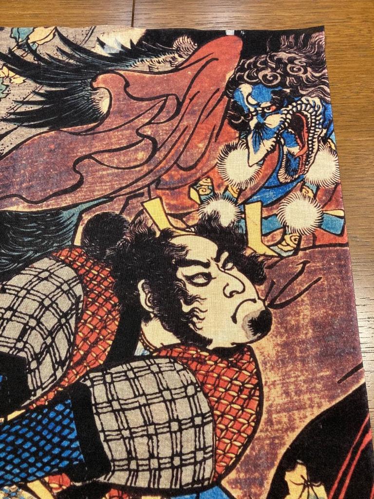 Hand Towel from Across the Utagawa and Miyamoto Musashi Ukiyo-e Ages, Kuniyoshi,