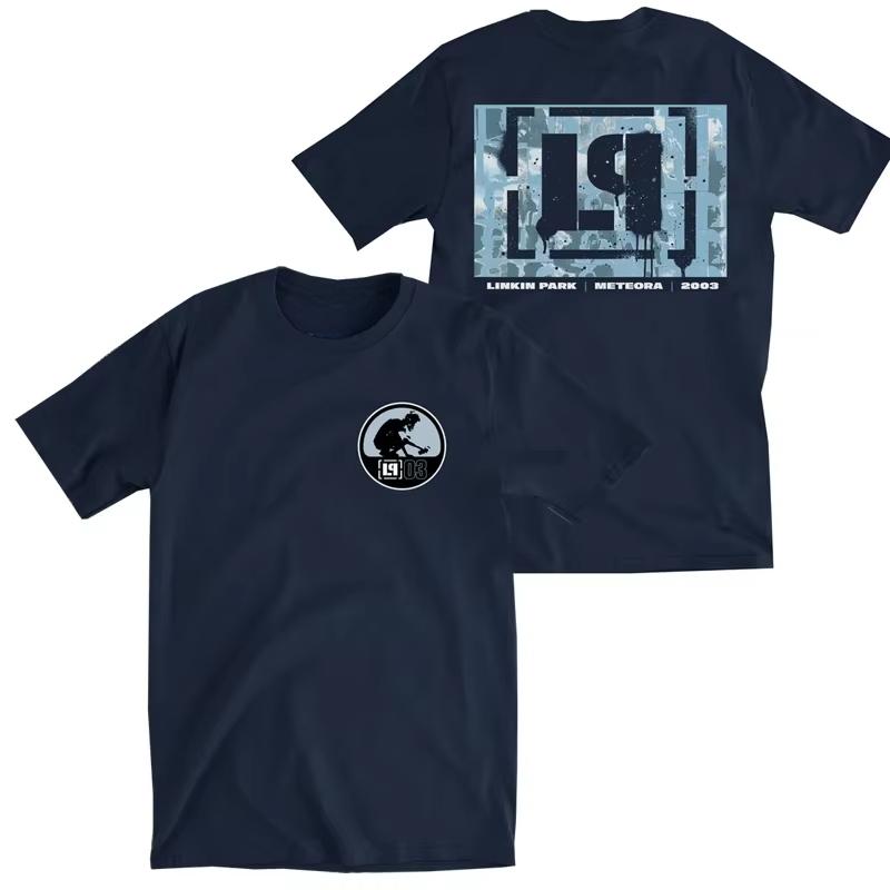 2025 Summer Fashion New Linkin Park Meteora Album Men's and Women's Same High Quality Graffiti Art American Short T-shirt