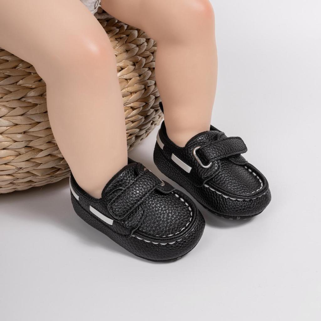 Весенне-осенние мокасины: Кожаная обувь для первых шагов для малышей 0-1 года, на мягкой подошве, в британском стиле