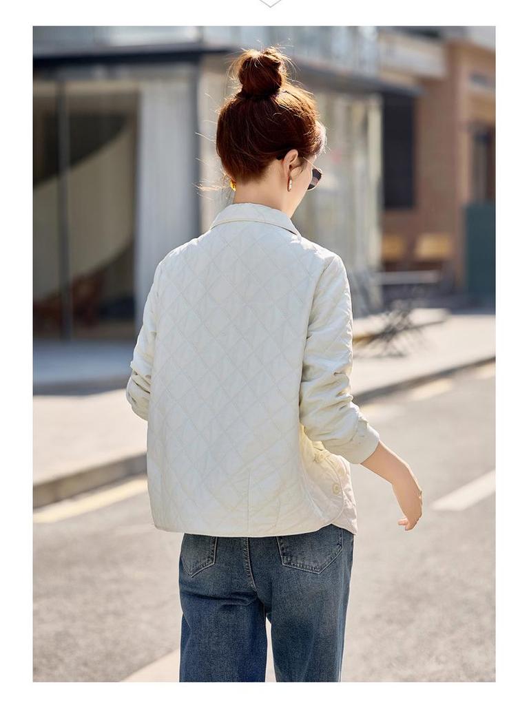 Spring 2025 Women's Lightweight Short Jacket - Stylish, Age-Reducing Solid Color for Middle-Aged Mothers