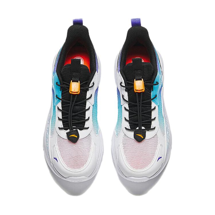 Anta Breathable Trendy Minimalist Durable Low-Top Kids Running Shoes Kids Sneaker White Blue Black A12435572-4