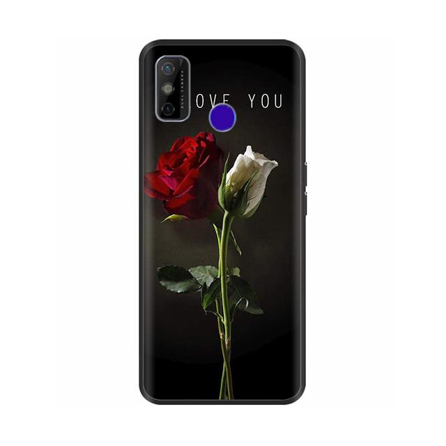 Для Tecno Spark 6 Go чехол для телефона Мягкая силиконовая задняя крышка с рисунком для Tecno Spark 6 Go Spark6 Go Черный ТПУ милый мультяшный бампер