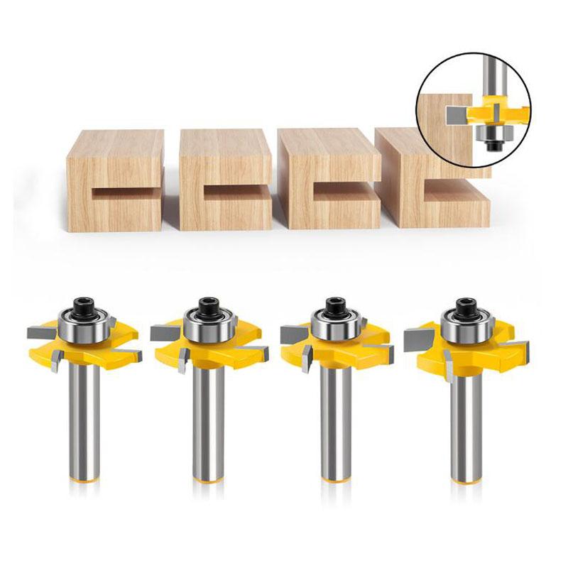 Фрезерный станок по дереву, хвостовик 8 мм, прямая концевая фреза, триммер для чистки Т-образных пазов, деревообрабатывающий инструмент, фреза