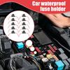 Waterproof Car Fuse Holder 10 Pieces Stable High-Strength Vehicle Circuit System Accessories for Electrical Equipment RV Auto