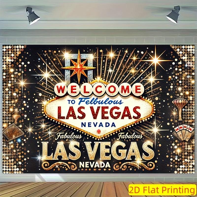 2D plane single piece greeting from Las Vegas polyester photography background flag party photo background