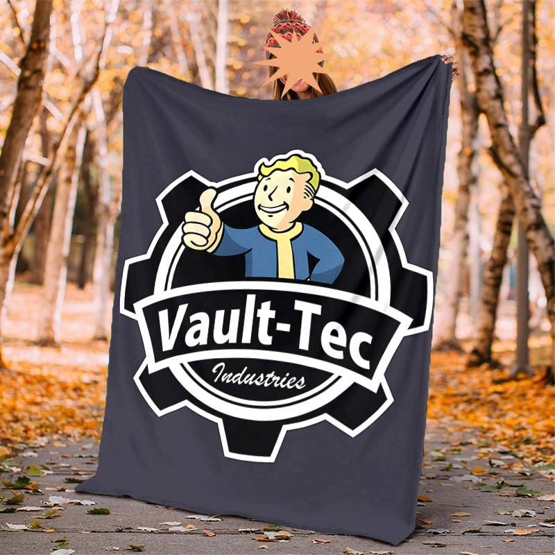 Vaulttec Flannel Blanket Soft Warm All-Season Throw, Design for Camping, Car Travel, Hiking Sofa, Bed, Office Perfect Gift for Parties