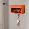 No Drill Installation Key Hook Car Garage Holder with Opening Door Adhesive Home Decor Clip Wall-Mounted Organizer Dual-purpose Decorative for Office