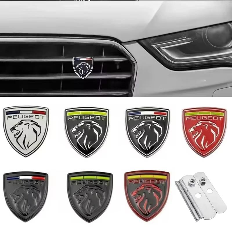 Car Front Grille Emblem Metal Badge Decoration for Peugeot 106 107 108 206 207 208 301 306 307 308 407 408 508 2008 3008 4008