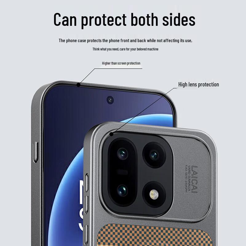 Премиальный кожаный текстурный магнитный чехол для телефона для OnePlus 15