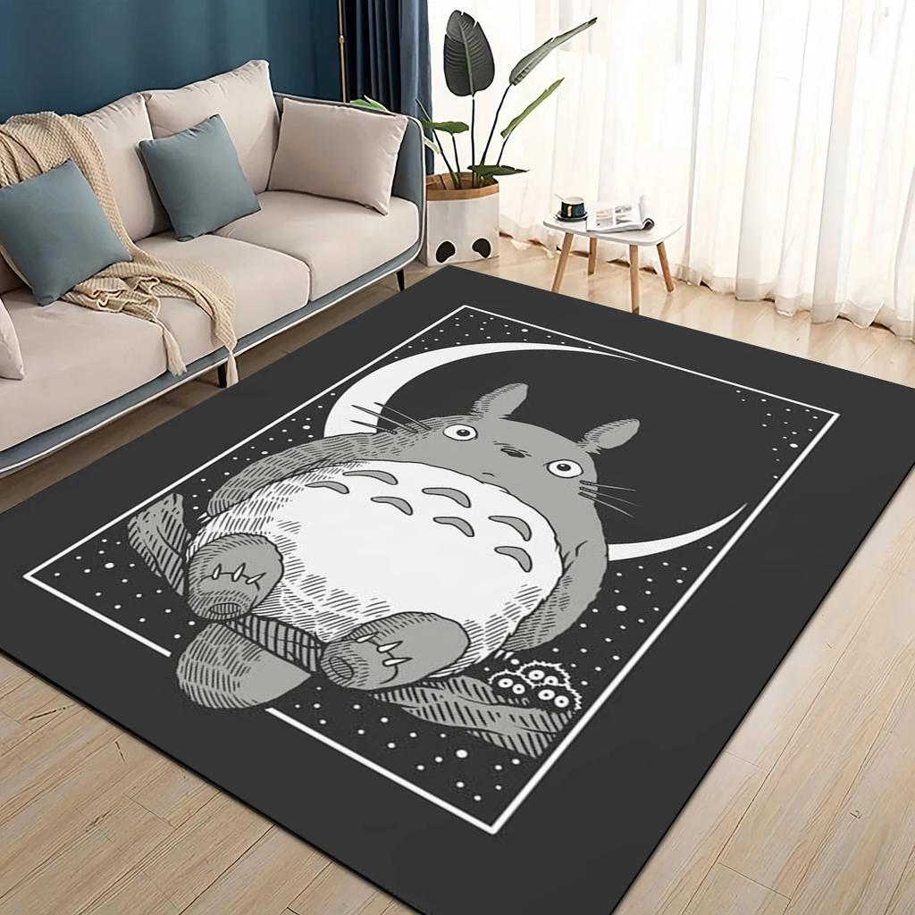 3D ковер с рисунком мультфильма Т-Тоторо, ковер для гостиной, детской спальни, декора у дивана, прихожей, нескользящий коврик для игр детей