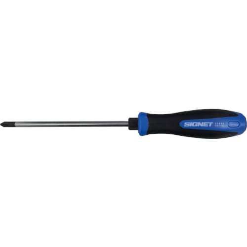 SIGNET Soft Grip Phillips Head Screwdriver, #2 X 150mm, Hexagonal Base, 51496