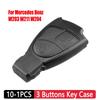10-1pcs Car Key 3 Buttons Replacement Fit For Mercedes Benz W203 W211 W204 Car Remote Key Shell Case Cover Without Chip Battery