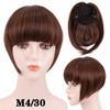 Fringe Bangs Synthetic Hair Extensions Clip In Bangs 6 Inch Short Straight Hairpiece Front Neat Bang Two Side Blonde