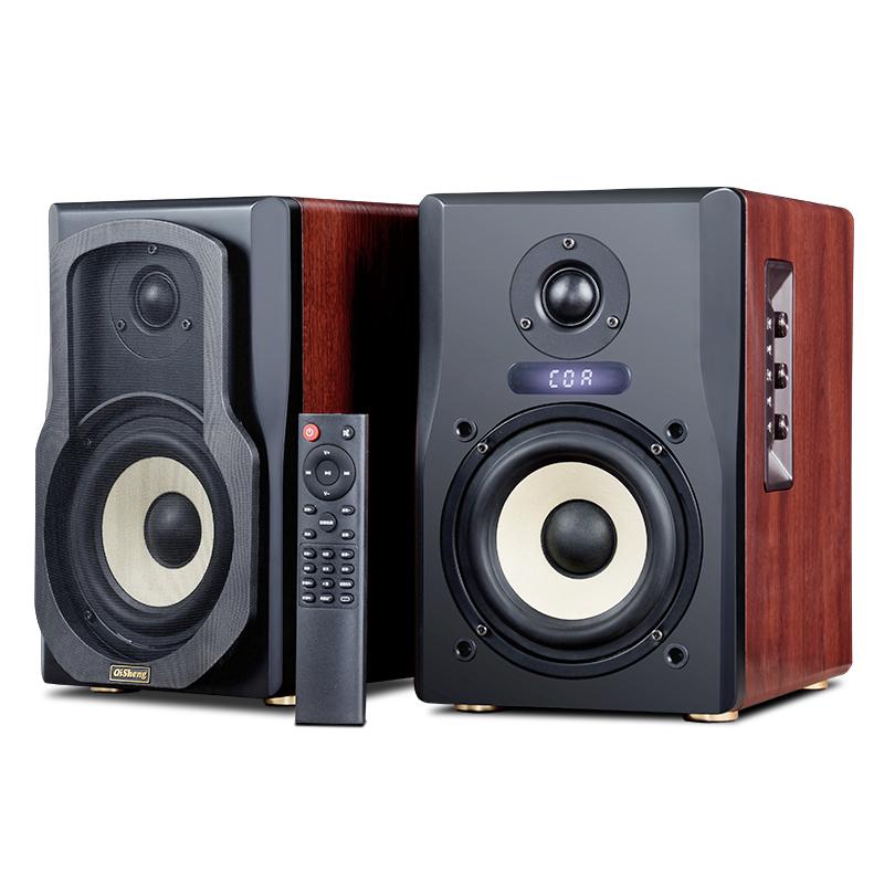 5.0 Bluetooth Desktop D15 Speaker Power HiFi Audio Wooden Speaker Active Bookshelf Surround Home Theater High Fidelity Speaker