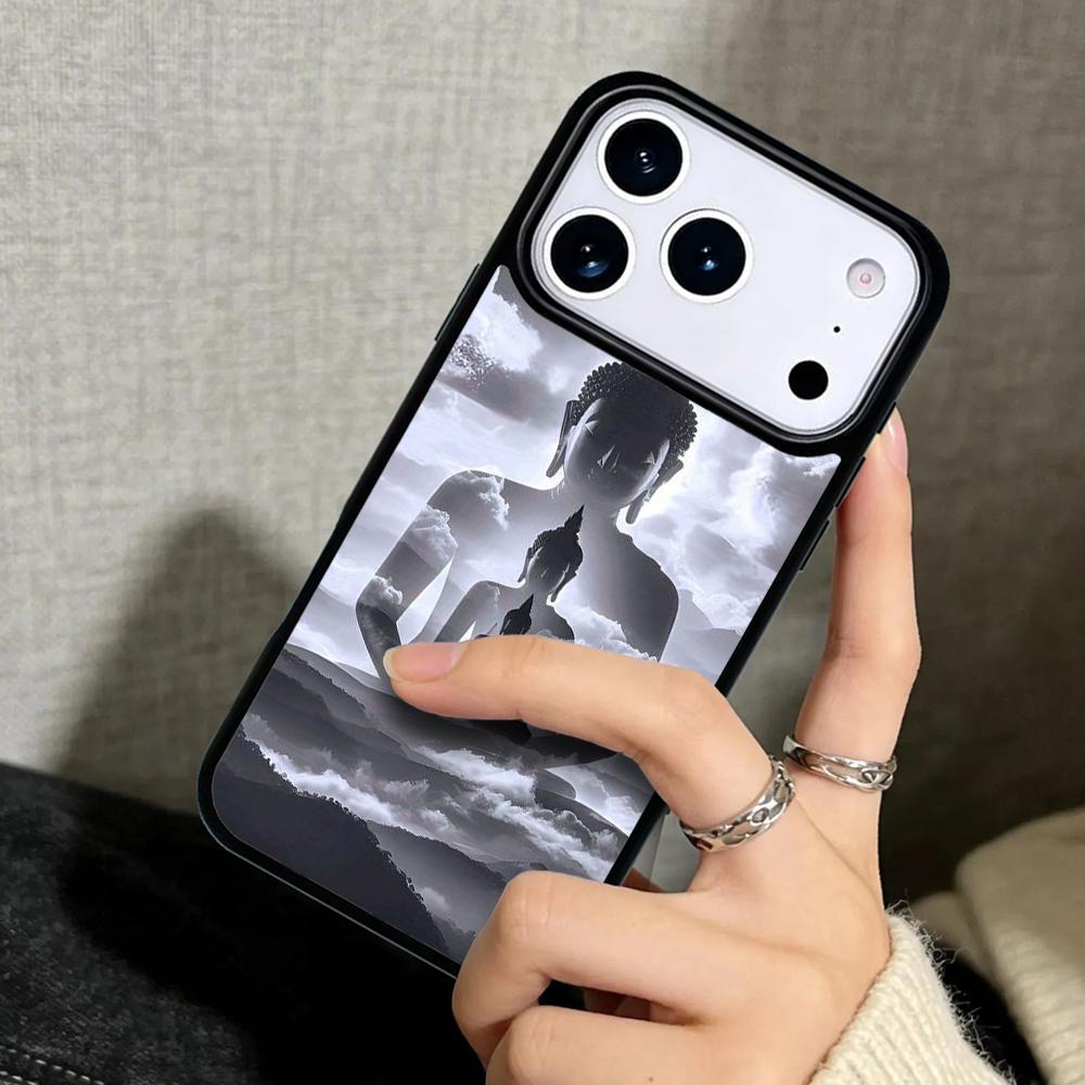 Чехол Case для iPhone 17 Air 16 Pro Max 15 Plus 11 13 Mini 14 12 Задняя крышка телефона Буддизм Будда Шакьямуни ДЗЕН