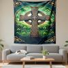 Celtic Cross with Shamrock Design Patterned tapestry for bedroom and living room home decor