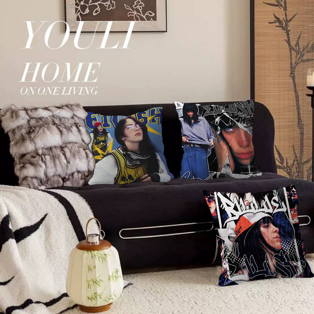 Pop Singer B-Billie Pillow Cover For Bedroom Room And Living Room Sofa Decorative Cushion Cover